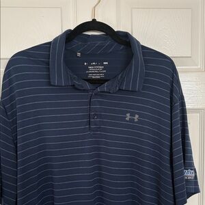 Under Armour Men's Navy Striped Polo Shirt
